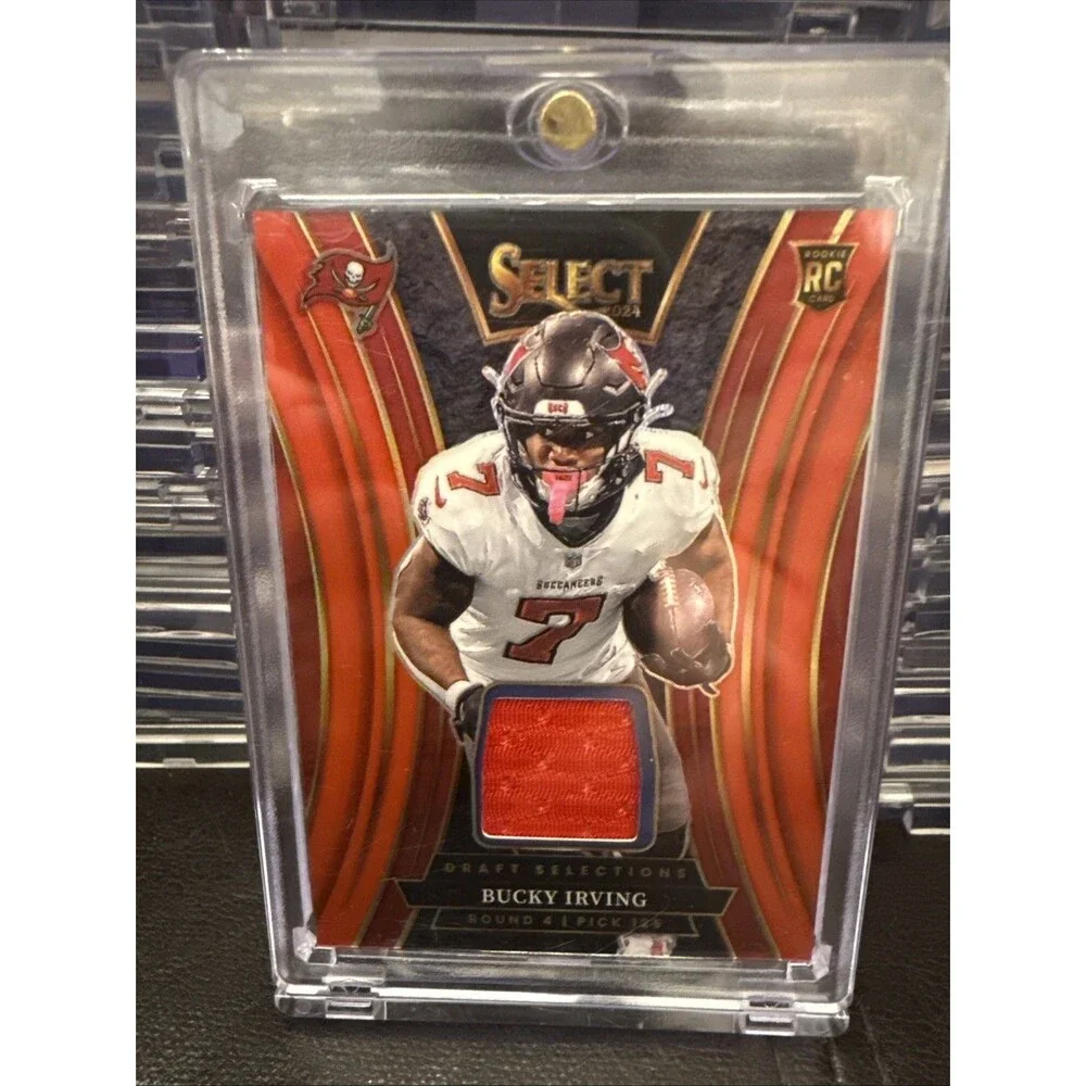 2024 Panini Select Bucky Irving Draft Selections Patch RED RC Color Match🔥🔥